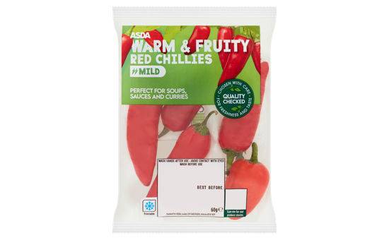 ASDA Warm & Fruity Red Chillies 60g