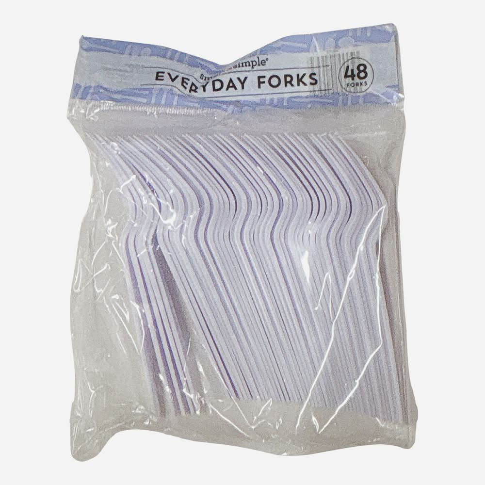 Smart & Simple Heavy Duty Forks, White (48 ct)