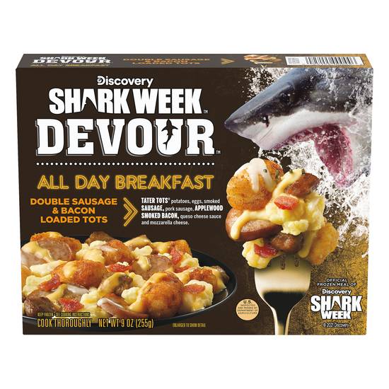 Devour Shark Week Double Sausage & Bacon Loaded Tots (9 oz)