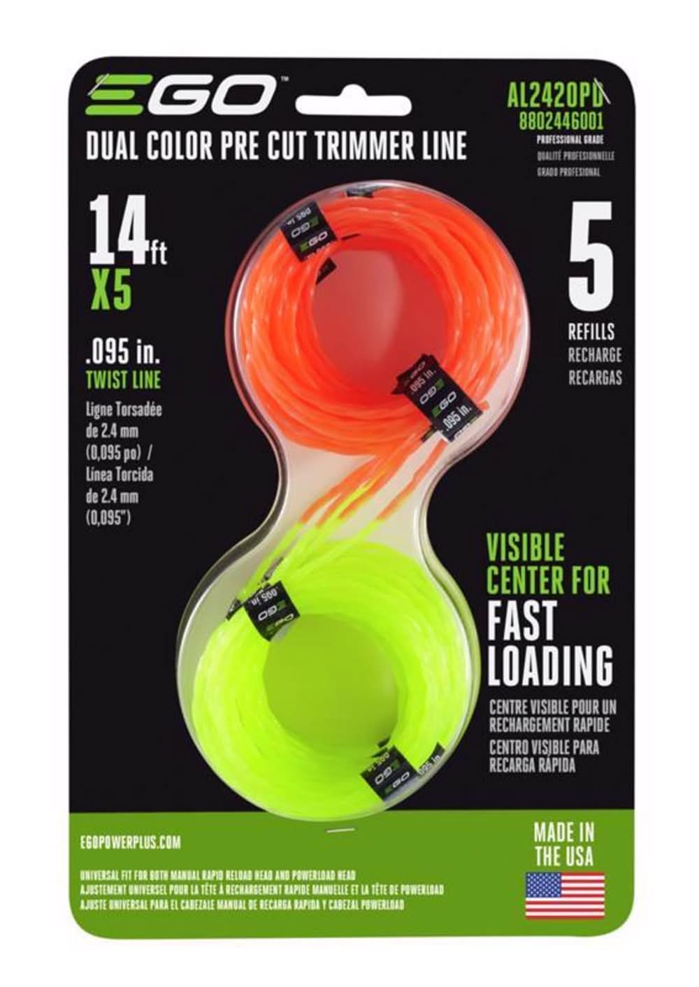 Ego Power+ Professional Grade .095 In. D X 14 Ft. L Trimmer Line
