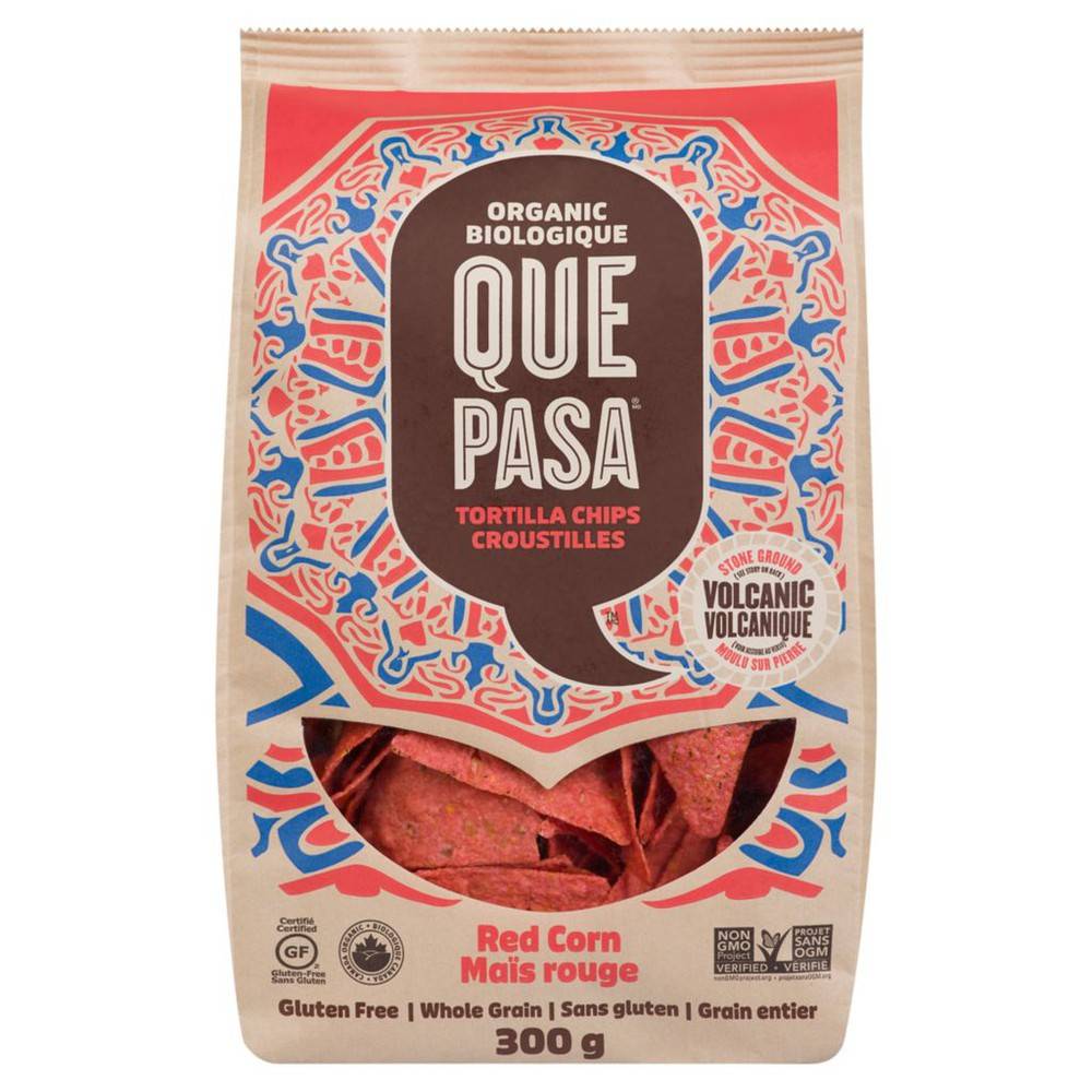 Que pasa rouges (sans gluten, 350 g) - red corn tortilla chips (300 g)