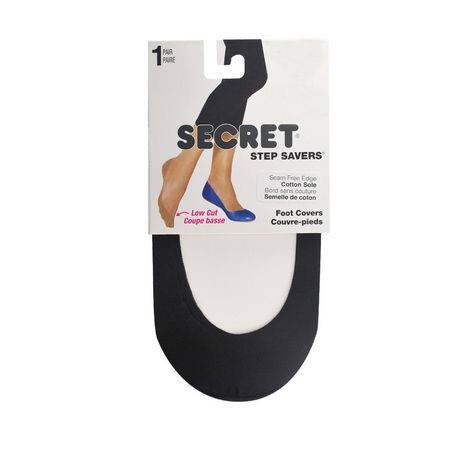 Secret Step Savers Foot Covers Black (1 pair)