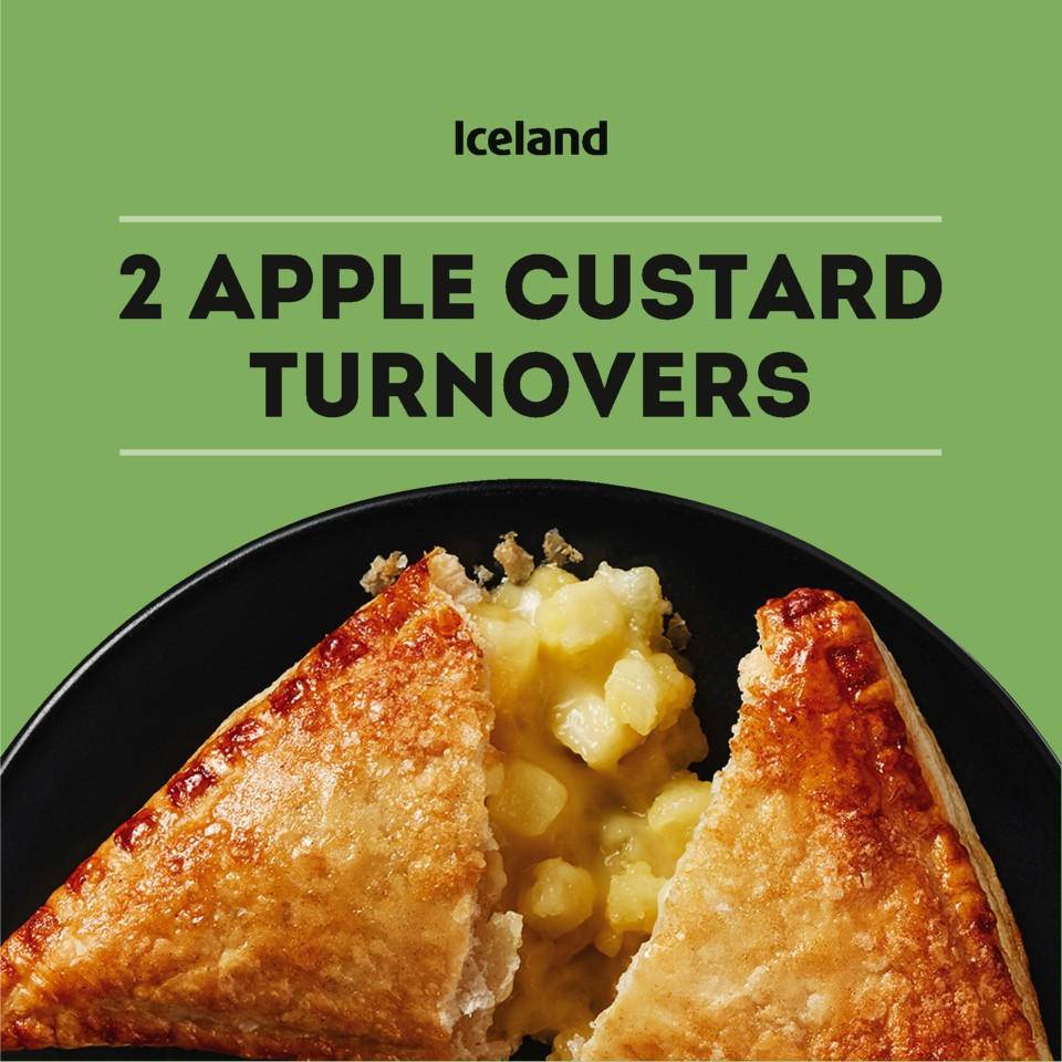 Iceland 2 Pack Apple Custard Turnovers