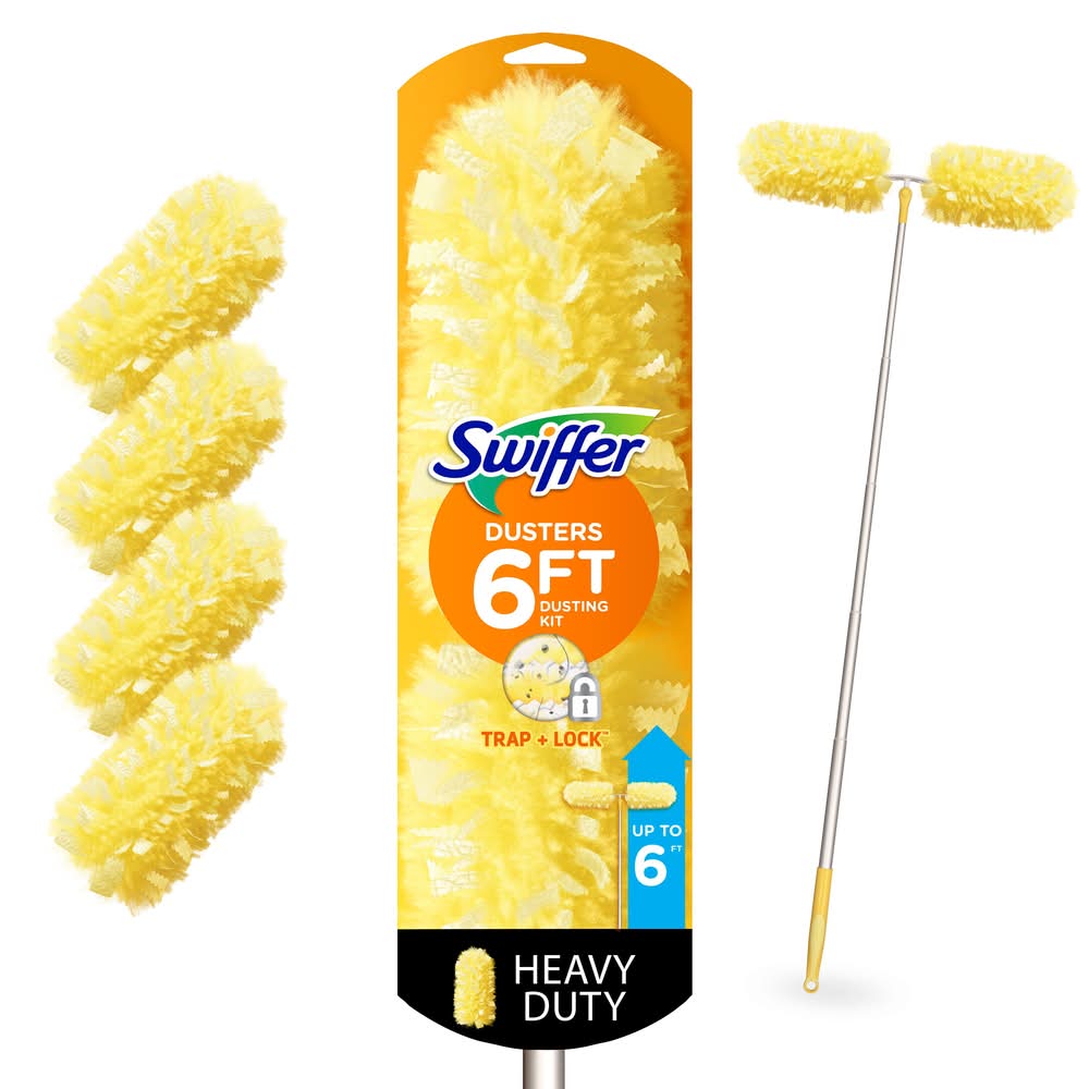 Swiffer Dusters Heavy Duty Kit Poly fiber Extendable Dusting wand