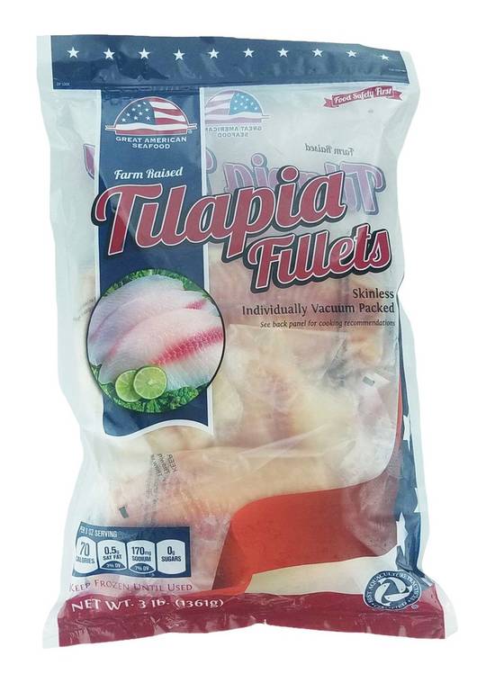 Great American Seafood Tilapia Fillets (3 lb)