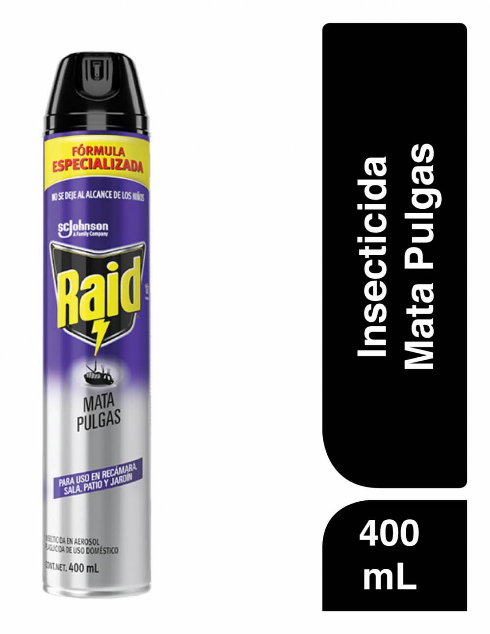 Raid · Insecticida mata pulgas (400 ml)
