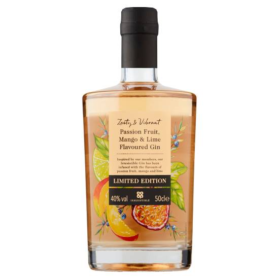 Co-Op Irresistible Limited Edition Passionfruit Mango & Lime Flavour Gin 50cl