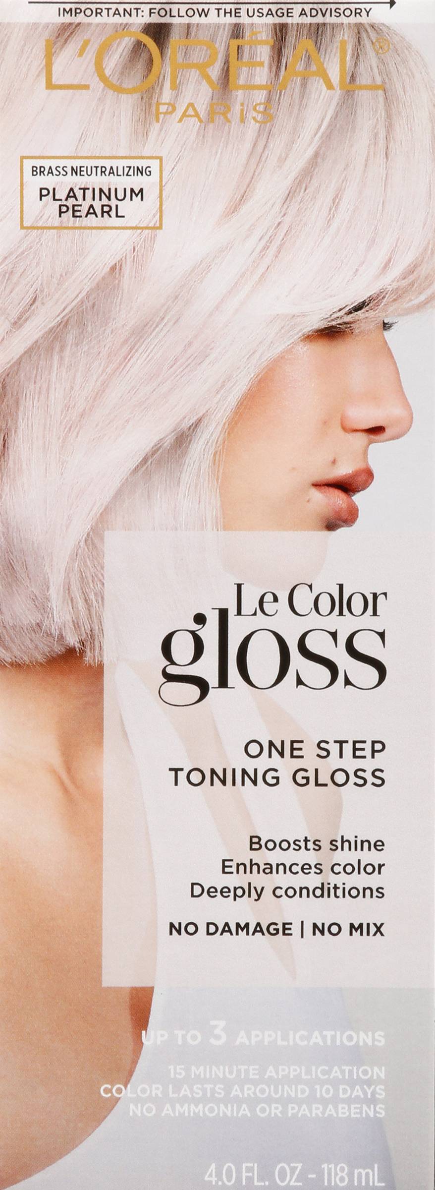 L'oreal One Step In-Shower Toning Gloss. Boosts Shine, Enhances Color, Deeply Conditions