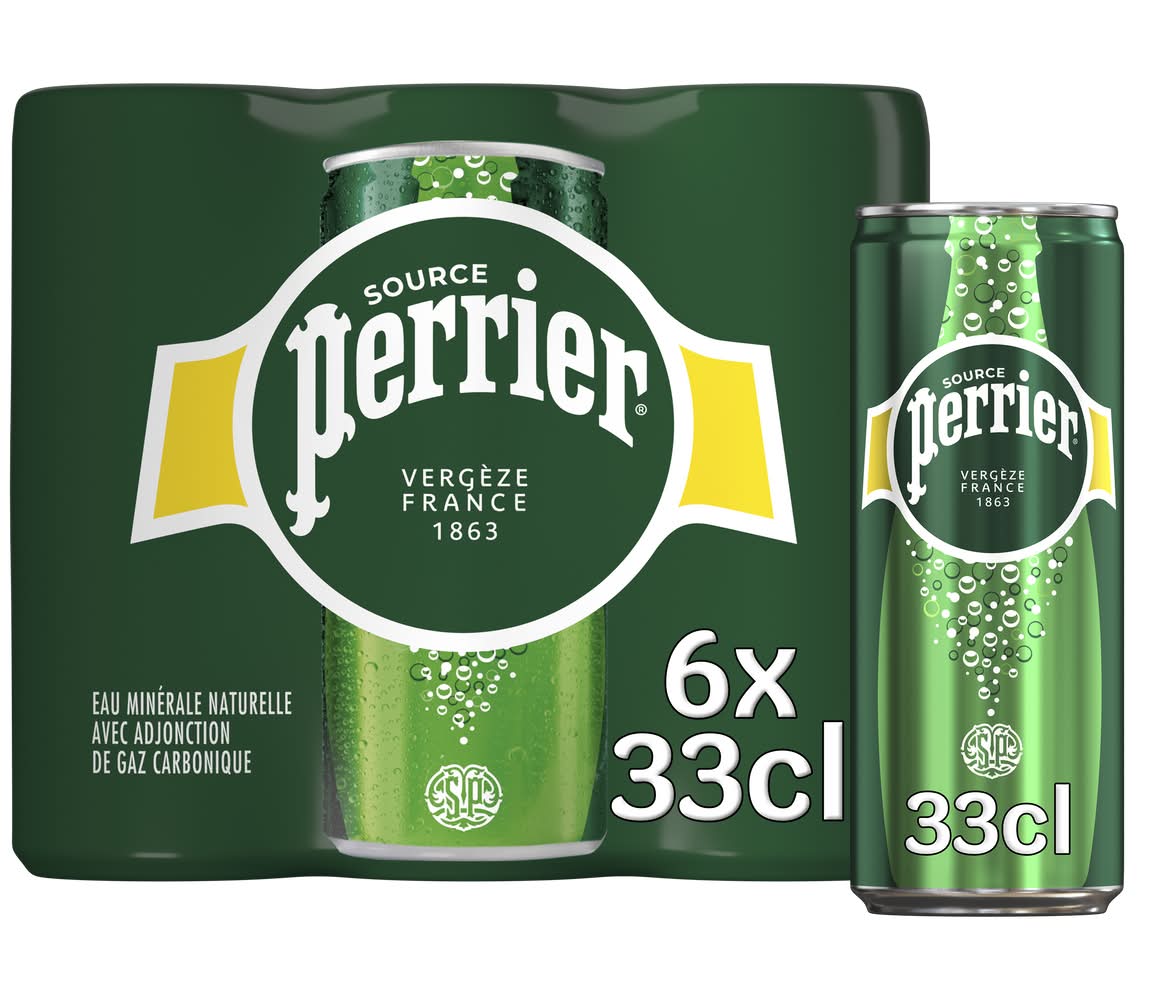 Perrier - Eau minérale naturelle pétillante (6 x 330ml)