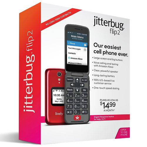 Lively Jitterbug Flip2 Phone for Seniors - 1.0 ea