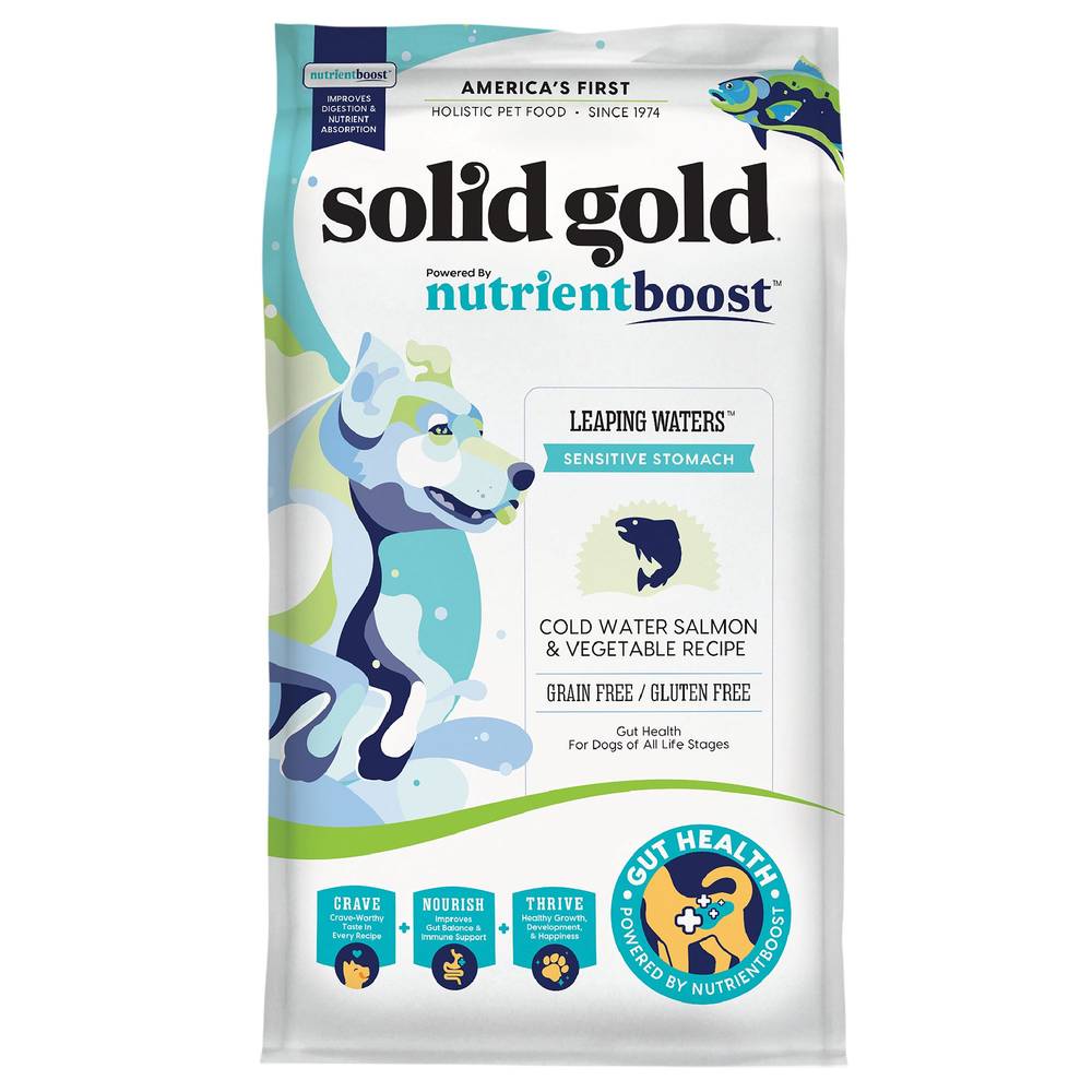 Solid Gold Nutrientboost Leaping Waters All Life Stage Dry Dog Food, Salmon & Vegetable, , None (3.75 lbs)