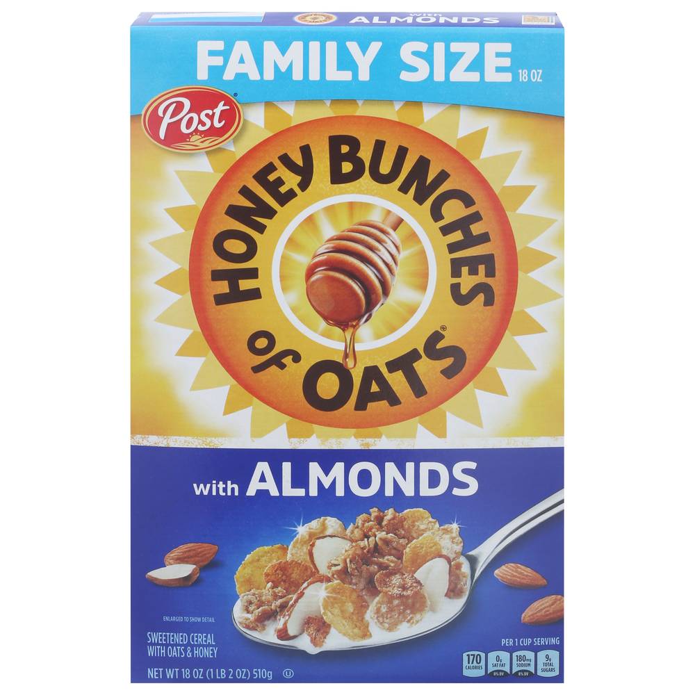 Honey Bunches Of Oats Crispy Cereal, Almonds (18 oz)