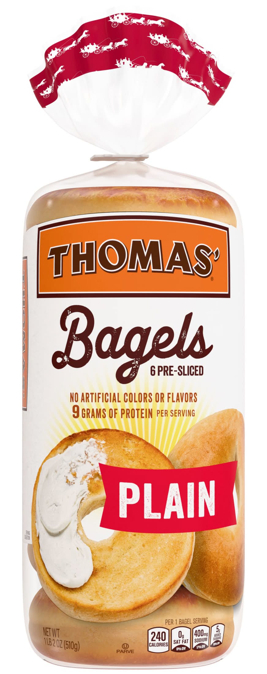 Thomas Plain Bagels (18 oz, 6 ct)