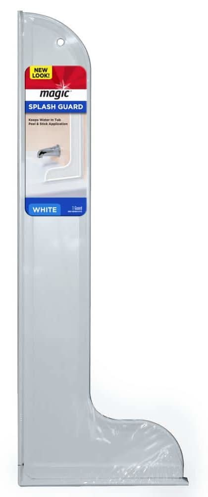 Magic 10.5 In X 28.55 In Large Adhesive Plastic Wall Splash Guard For Showers And Tubs