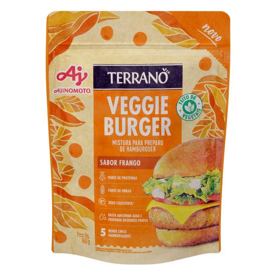 Ajinomoto mistura para o preparo de hambúrguer vegetal sabor frango terrano (160g)