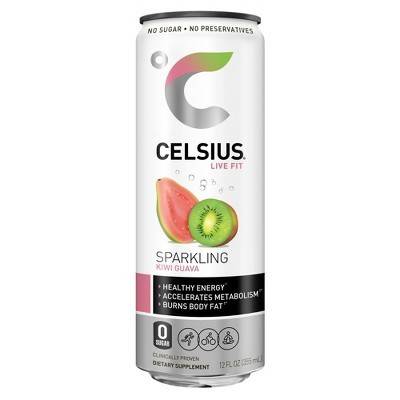 Celsius Sparkling Kiwi Guave Beverage Fitness Drink (12 oz)