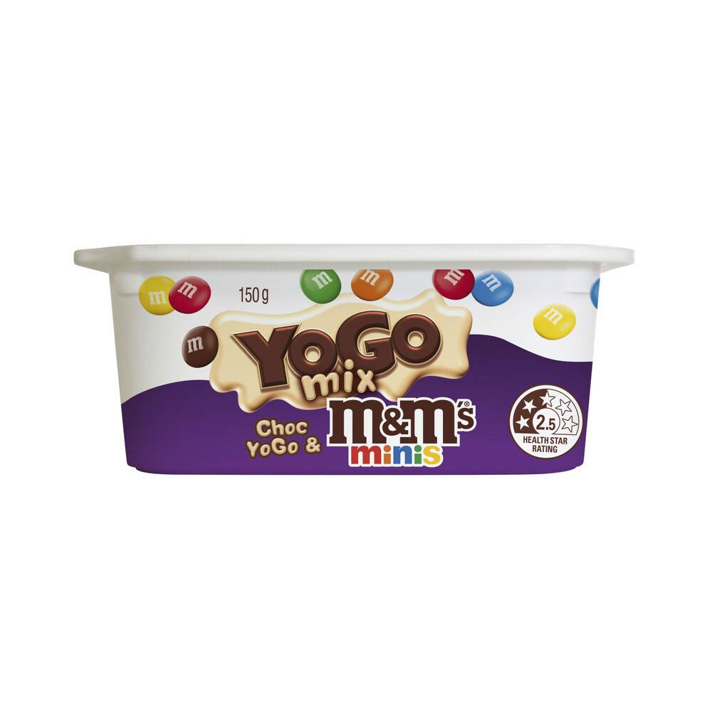 Yogo M&m's mini chocolate custard dessert