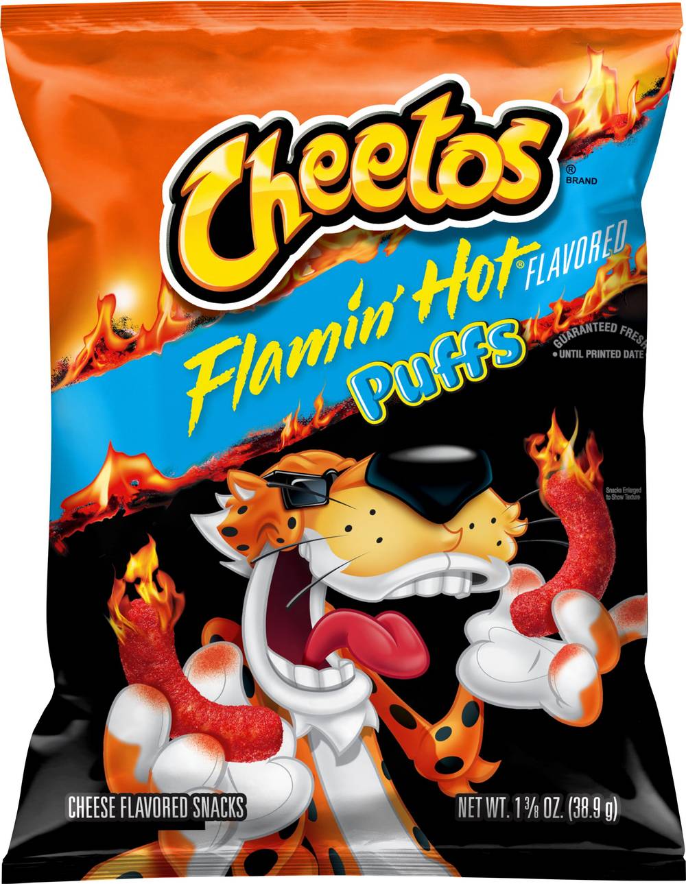 Cheetos Flamin Hot Puffs Snacks, Cheese (1.37 oz)