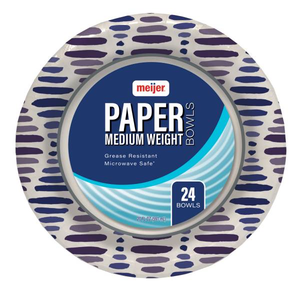 Meijer Printed Paper Bowls 20 oz