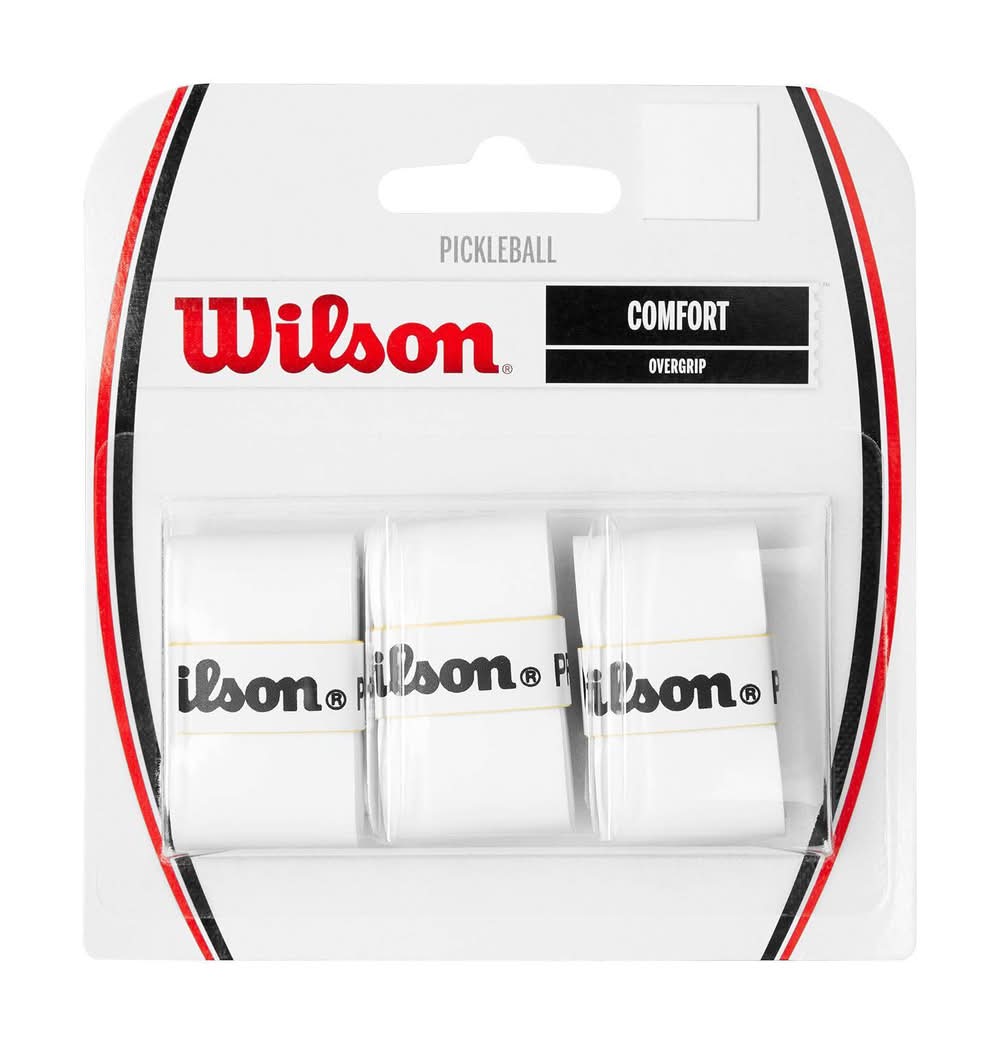Wilson PB Overgrip - White: Set of 3 for Pickleball Paddle Use
