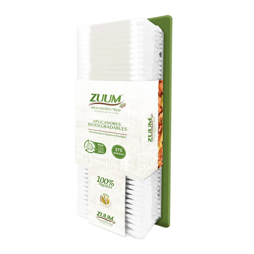 Zuum hisopos biodegradables (caja 375 piezas)