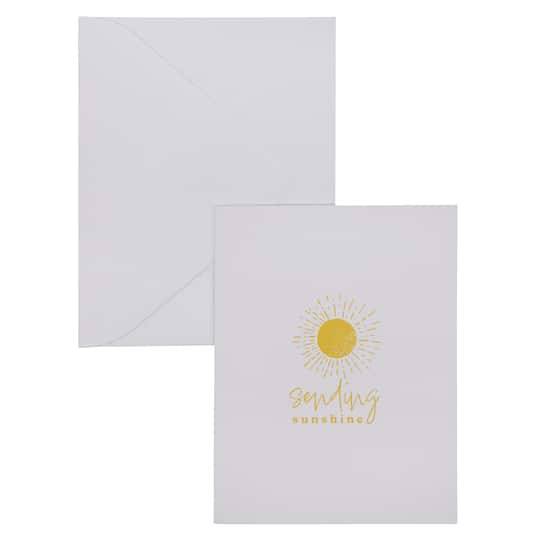 Celebrate It Sending Sunshine Blank Greeting Card, White