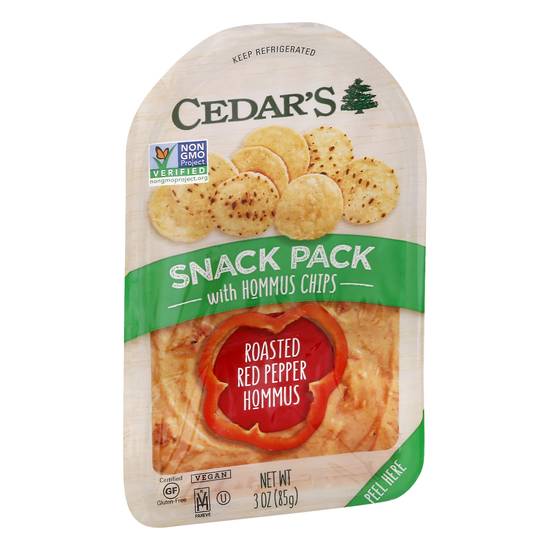 Cedar's Roasted Red Pepper Hummus Snack