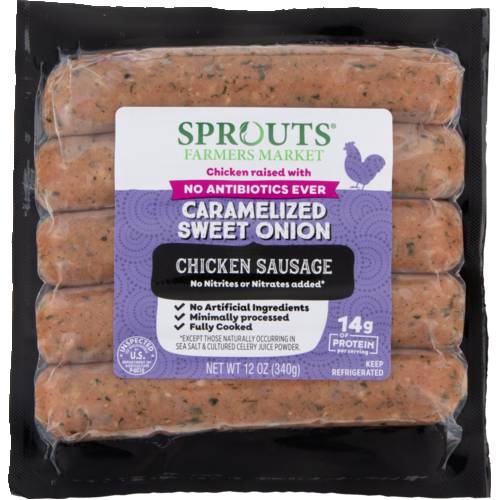 Sprouts Caramelized Sweet Onion Chicken Sausage Links
