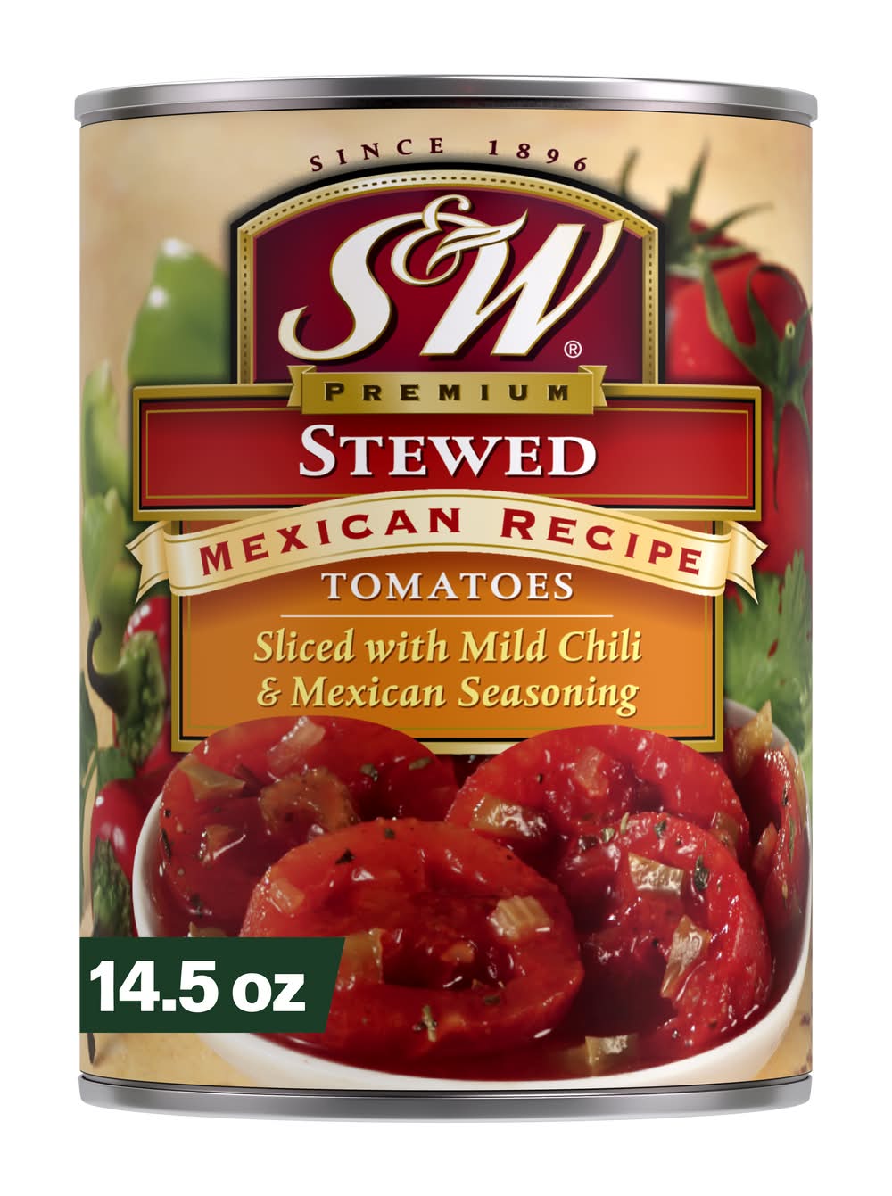 S&W Stewed Sliced Tomatoes With Mild Chili (14.5 oz)