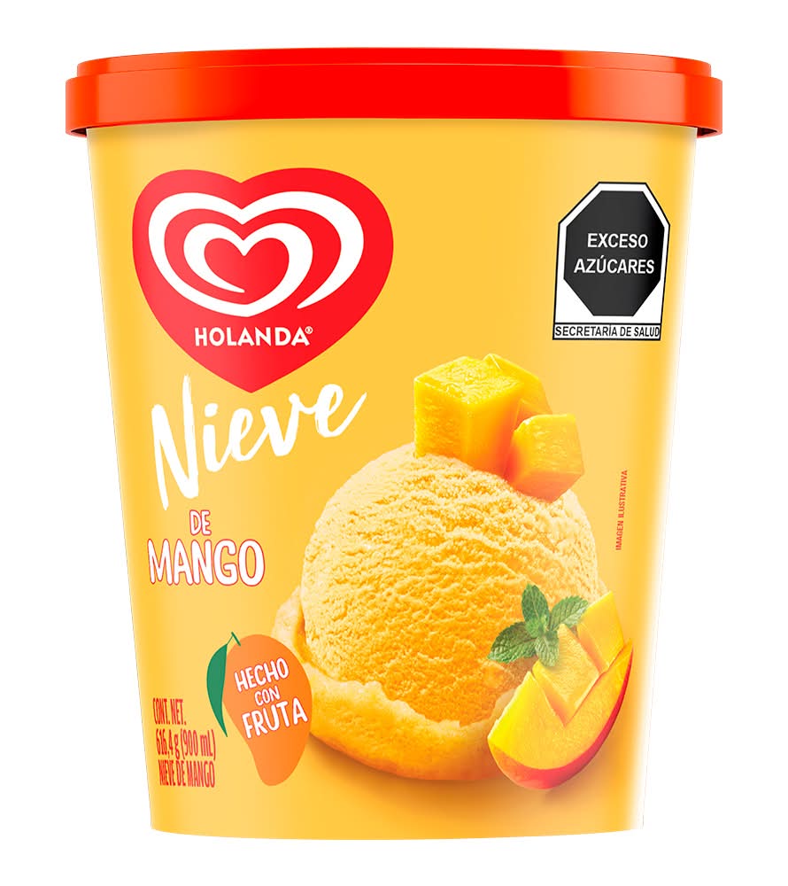 Holanda · Helado tipo nieve, mango (900 ml)
