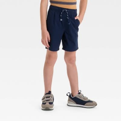 Cat & Jack Toddler Boys' Pull-On Woven Shorts, 3T, Navy Blue