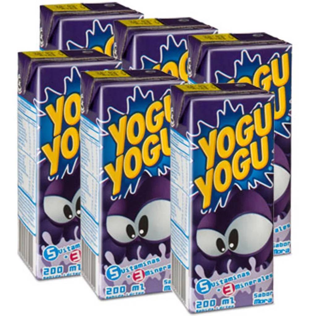 Yogu yogu bebida láctea sabor mora (6 x 200 ml)