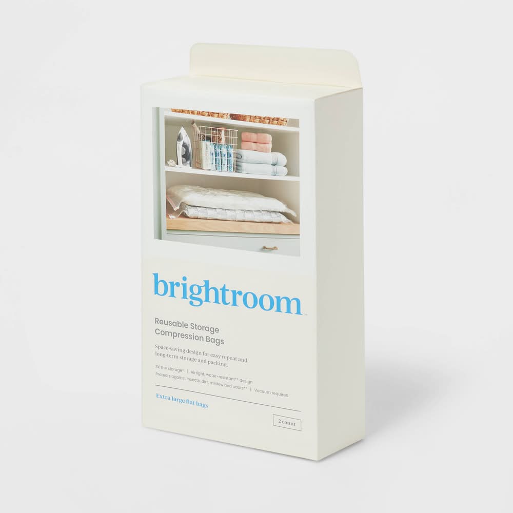 Brightroom Compression Bags, XL, Clear (2 ct)