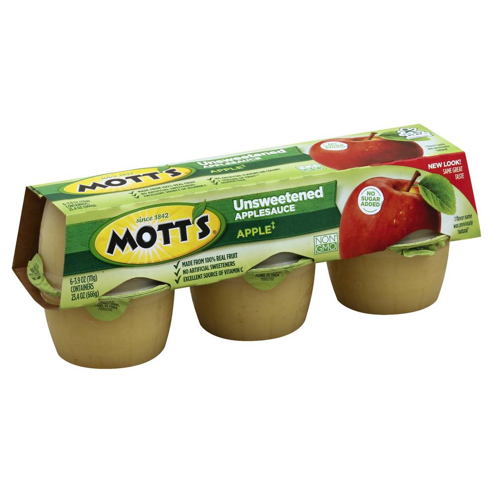 Mott's Unsweetened Applesauce (3.9 oz, 6 ct)