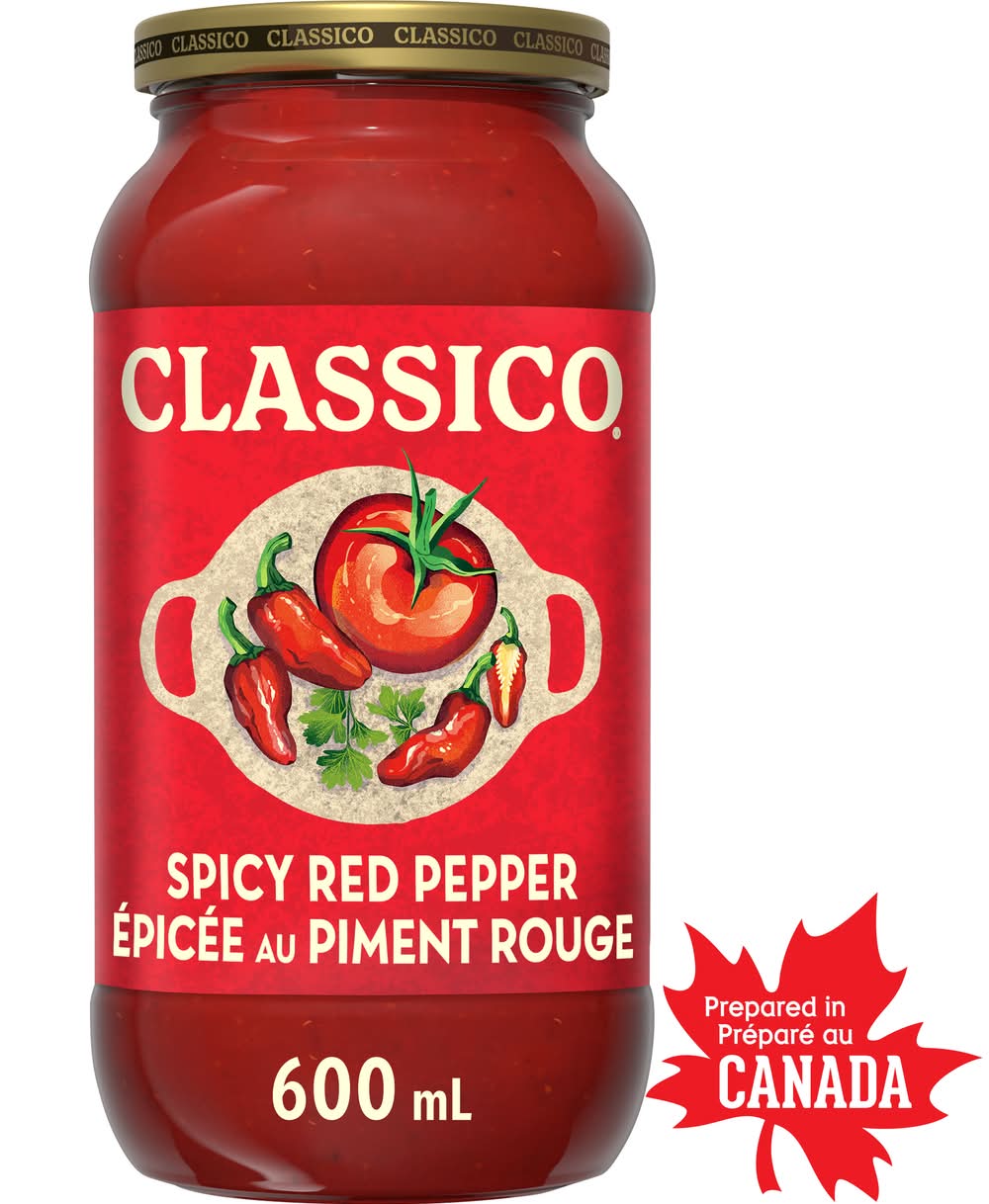 Classico sauce pour pâtes épicée au piment rouge - classico spicy red pepper (600 ml)