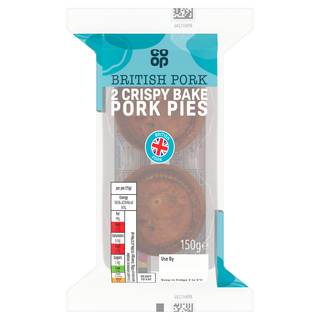 Co-op 2 Snack Pork Pies 150g