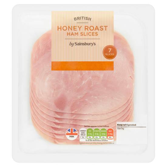 Sainsbury's British Honey Roast Cooked Ham 7 Slices 120g