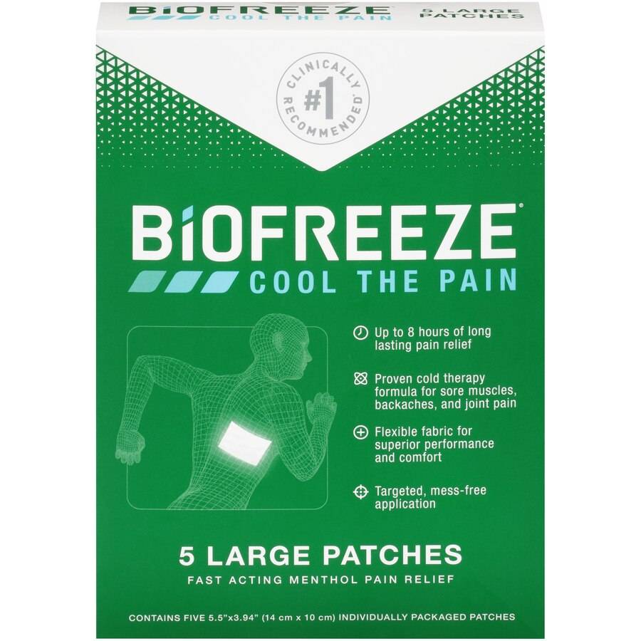 Biofreeze Pain Relieving Patch, 5 Ct