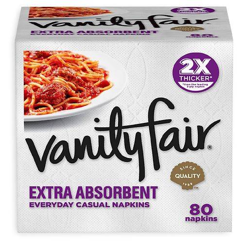 Vanity Fair Extra Absorbent Napkins - 80.0 ea