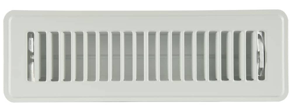RELIABILT 2-in x 10-in Steel White Floor Register | 4210210WH