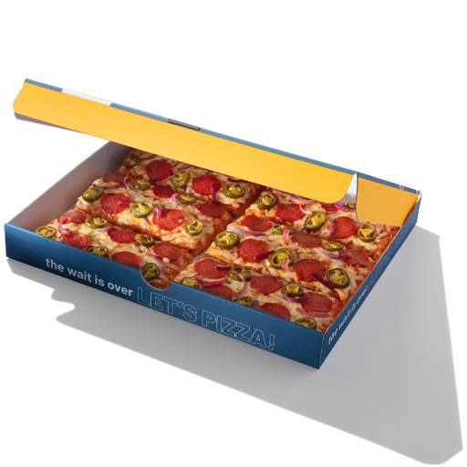 6 Slice Pepperoni Hot Shot Pizza Box