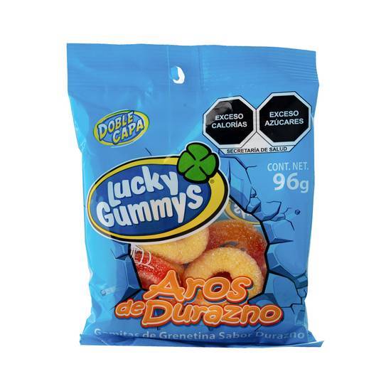 Lucky Gummys Aros De Durazno 96g