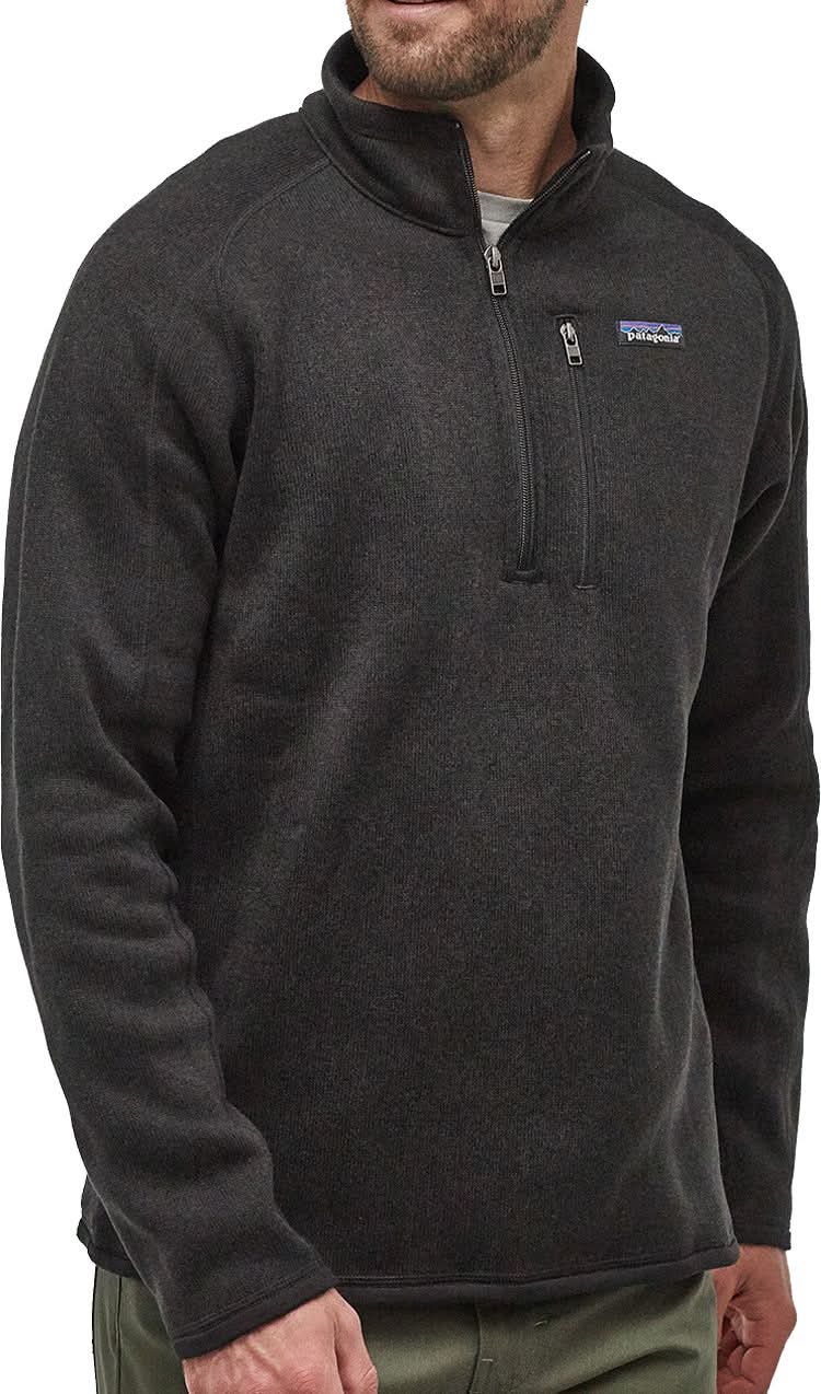 Patagonia Men's Better Sweater 1/4 Zip Pullover (Black, M)