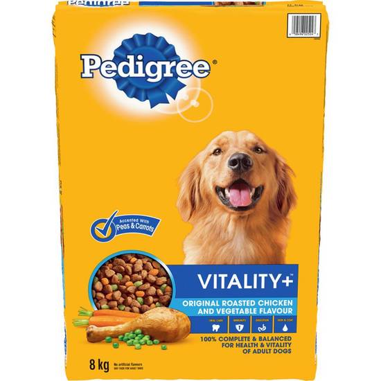 Pedigree nourriture pour chiens vitalité + à saveur originale (8 kg) - vitality + original roasted chicken and vegetable (8 kg)