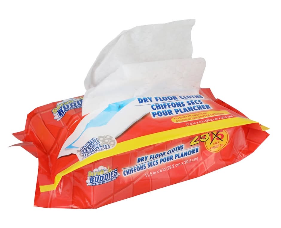 Scrub Buddies Dry Floor-Cleaning Cloths, 11.5x8 in (25 ct)