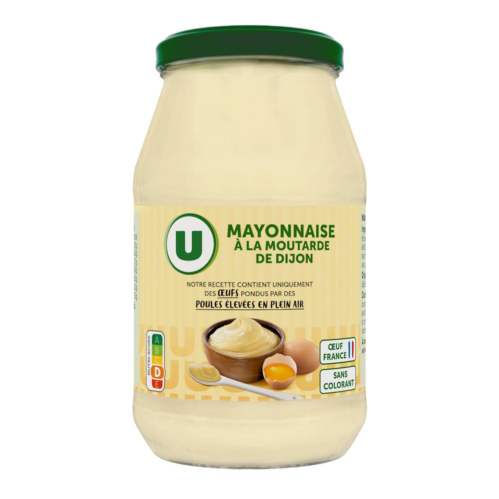 Les Produits U - U mayonnaise à la moutarde de Dijon sans colorant