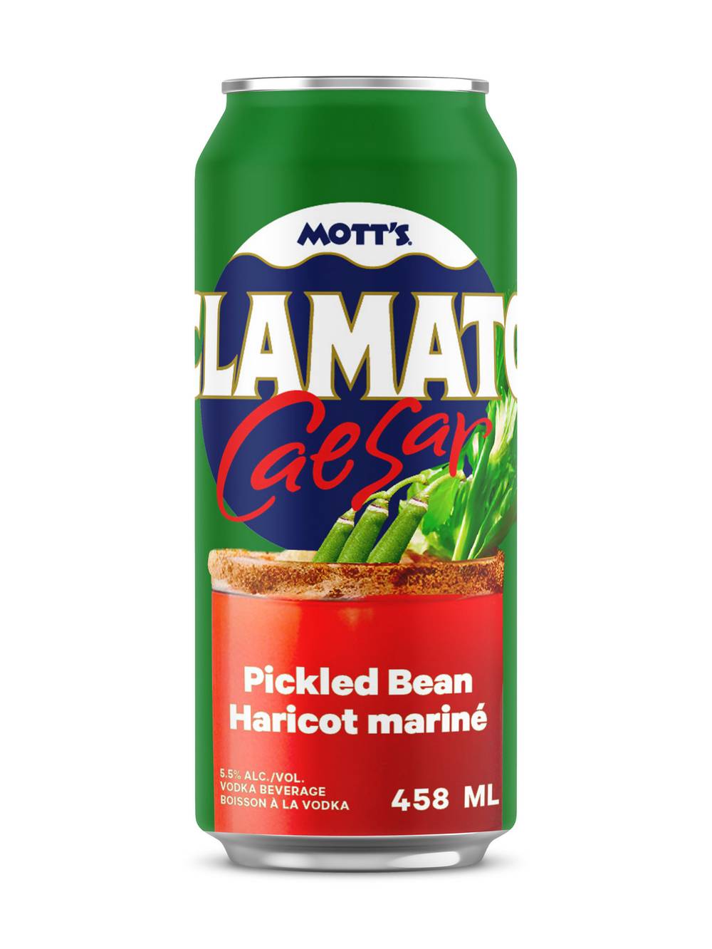 Mott's Clamato Caesar Pickled Bean Vodka (458 ml)