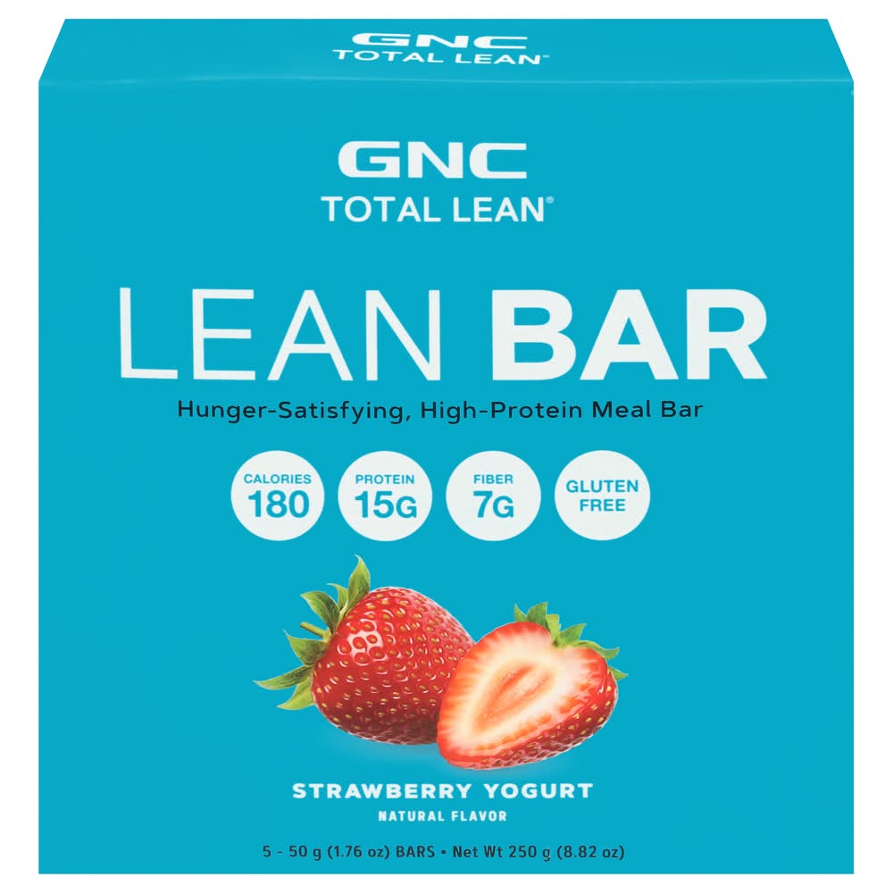GNC Total Lean Strawberry Yogurt High-Protein Meal Bar (8.9 oz)