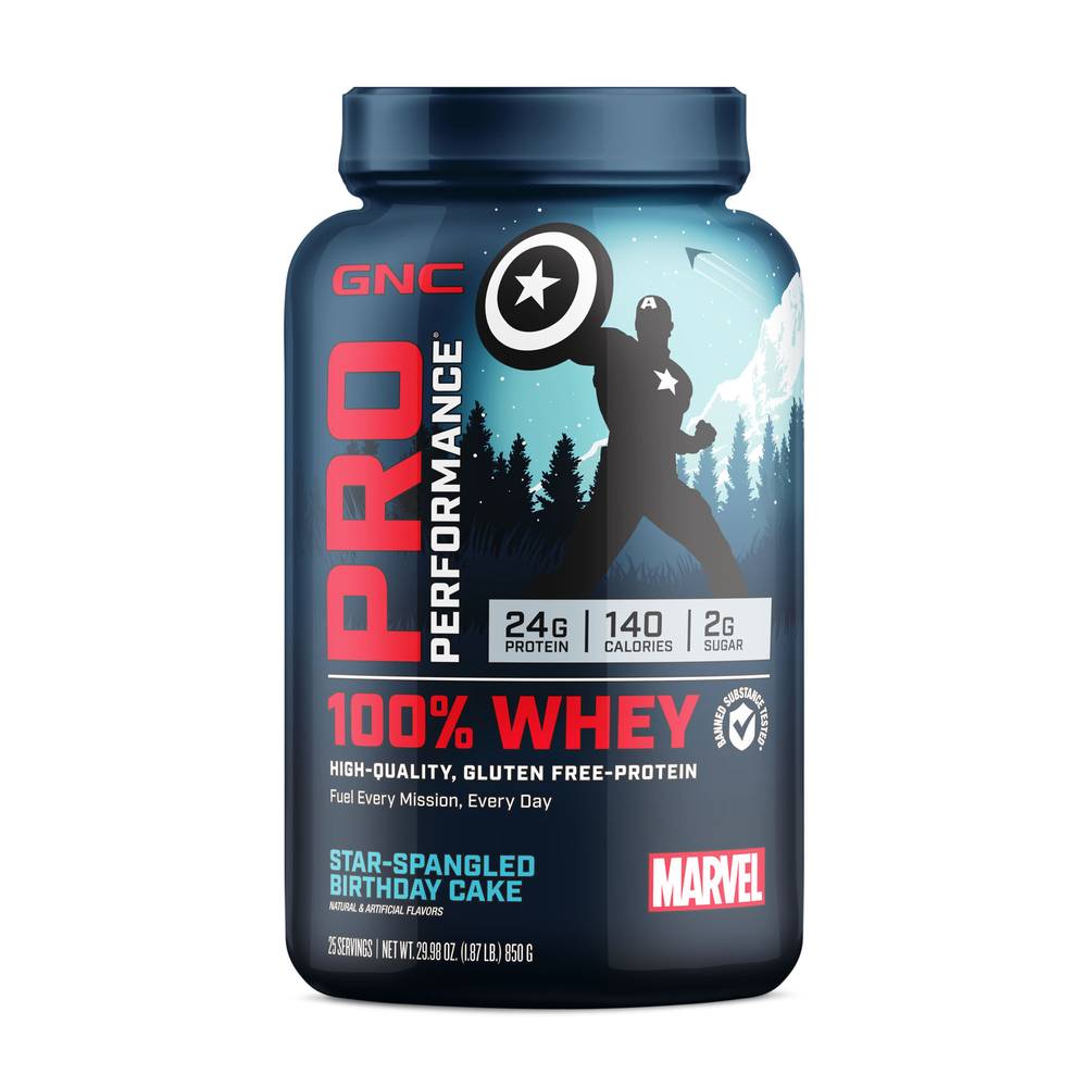 Gnc Pro Performance 100% Whey Protein Powder (29.98 oz) (star-spangled birthday cake)