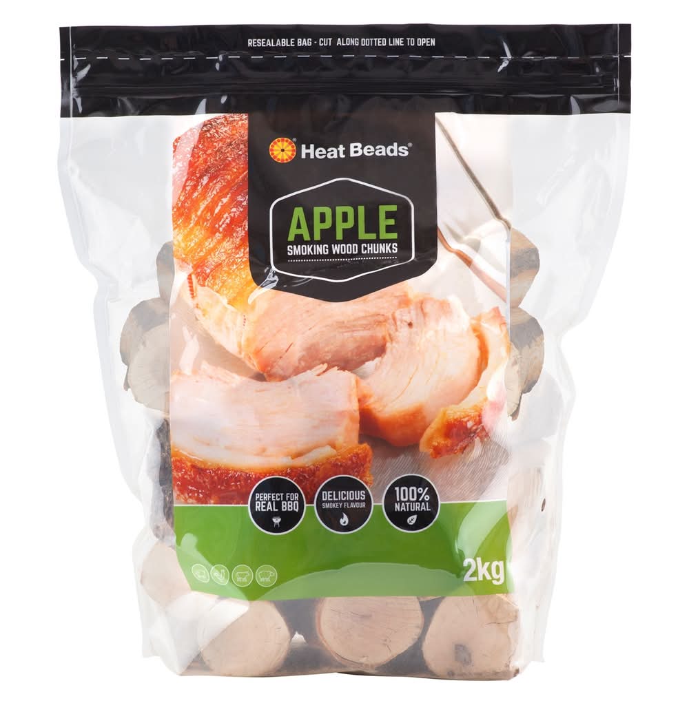 Heat Beads 2kg BBQ Smoking Wood Chunks - 2kg Apple